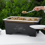 Sterno Full Size ChalkBoard Fold-Away WindGuard Chafer with Black Matte Finish, Full Size Pan, and Clear Dome Lid Sterno Full Size ChalkBoard Fold-Away WindGuard Chafer with Black Matte Finish, Full Size Pan, and Clear Dome Lid