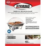 Sterno Full Size ChalkBoard Fold-Away WindGuard Chafer with Black Matte Finish, Full Size Pan, and Clear Dome Lid Sterno Full Size ChalkBoard Fold-Away WindGuard Chafer with Black Matte Finish, Full Size Pan, and Clear Dome Lid