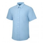 National Patrol by Henry Segal Men's Customizable Blue Short Sleeve Oxford Shirt - 2X