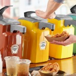 Heinz Keystone 1.5 Gallon Gold Plastic Honey Mustard Pump Dispenser
