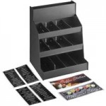 ServSense Black 4-Section Countertop Condiment Organizer - 4 1/4 ServSense Black 4-Section Countertop Condiment Organizer - 4 1/4