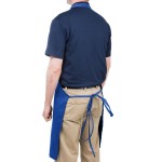 Chef Revival Royal Blue Poly-Cotton Customizable Bib Apron with 1 Pocket - 34 Chef Revival Royal Blue Poly-Cotton Customizable Bib Apron with 1 Pocket - 34