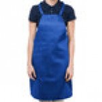 Chef Revival Royal Blue Poly-Cotton Customizable Bib Apron with 1 Pocket - 34 Chef Revival Royal Blue Poly-Cotton Customizable Bib Apron with 1 Pocket - 34
