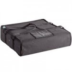 Choice Insulated Food Delivery Bag / Pan Carrier with Microcore Thermal Hot or Cold Pack Kit, Black Nylon, 23