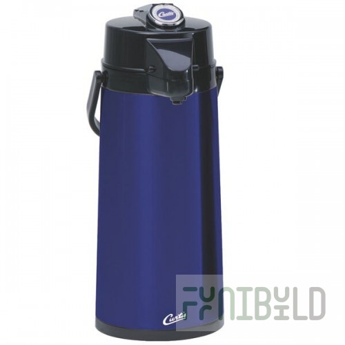 Curtis ThermoPro 2.2 Liter Glass Lined Blue Airpot with Lever TLXA2204G000