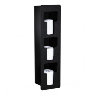 Dispense-Rite Black Polystyrene 3-Section Built-In Vertical Lid Organizer FMVL-3