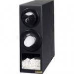 San Jamar L22CS2951BK Sentry Black 2-Slot Vertical 8 - 44 oz. Countertop Cup and 8-24oz. Lid Dispenser Cabinet with Straw Bin San Jamar L22CS2951BK Sentry Black 2-Slot Vertical 8 - 44 oz. Countertop Cup and 8-24oz. Lid Dispenser Cabinet with Straw Bin