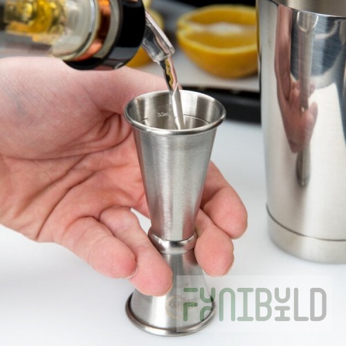 Barfly® M37003 1 oz. & 1.5 oz. Stainless Steel Japanese Style Jigger