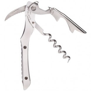 Franmara 3146 Castello Waiter's Corkscrew with Natural Aluminum Handle and Silver Gift Box
