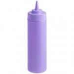 Choice 12 oz. Brown Wide Mouth Squeeze Bottle - 6/Pack