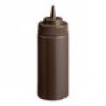 Choice 12 oz. Brown Wide Mouth Squeeze Bottle - 6/Pack