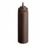 Choice 12 oz. Brown Wide Mouth Squeeze Bottle - 6/Pack