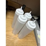Choice 12 oz. Brown Wide Mouth Squeeze Bottle - 6/Pack