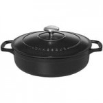 Chasseur 40 oz. Black Enameled Mini Cast Iron Oval Casserole Dish by Arc Cardinal FN420