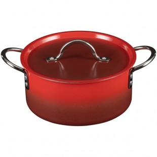 Bon Chef Country French X 3.3 Qt. Ombre Crimson Red Sauce Pot with Cover 73301-OM-CR Bon Chef Country French X 3.3 Qt. Ombre Crimson Red Sauce Pot with Cover 73301-OM-CR