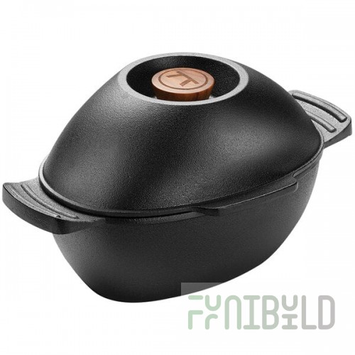Outset® 76495 2 Quart Cast Iron Mussel Pot