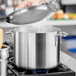 Choice 10 Qt. Standard Weight Aluminum Stock Pot with Cover Choice 10 Qt. Standard Weight Aluminum Stock Pot with Cover