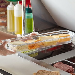 Vigor 1/2 Size Long Clear Food Pan - 2 Vigor 1/2 Size Long Clear Food Pan - 2