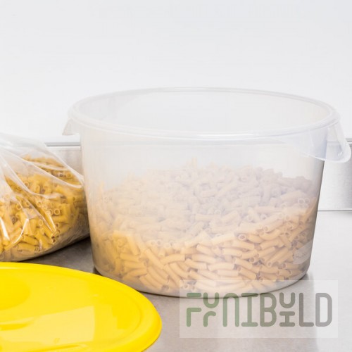 Rubbermaid® 12 Qt. Translucent Round Polypropylene Food Storage Container