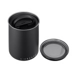 Planetary Design Airscape 17 oz. Matte Black Stainless Steel Round Airtight Food Storage Container AS1707