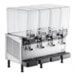 Vollrath VBBE4-37-F Quadruple 5.28 Gallon Bowl Refrigerated Beverage Dispenser with Fountain Spray Circulation - 115V Vollrath VBBE4-37-F Quadruple 5.28 Gallon Bowl Refrigerated Beverage Dispenser with Fountain Spray Circulation - 115V