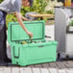 CaterGator CG100SF Seafoam 110 Qt. Rotomolded Outdoor Cooler / Ice Chest