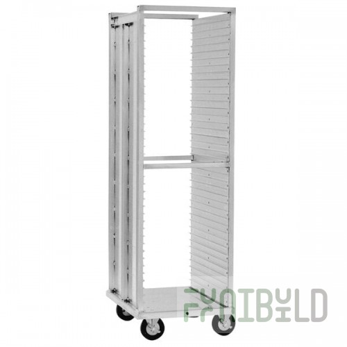 Cres Cor 252-1839-Z 39 Pan End Load Correctional Aluminum Bun / Sheet Pan Rack with Extruded Sidewalls - Assembled