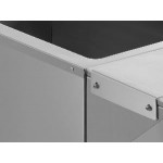 Avantco STE-4SGH Four Pan Open Well Electric Steam Table with Undershelf, Overshelf, and Sneeze Guard - 208/240V, 3000W