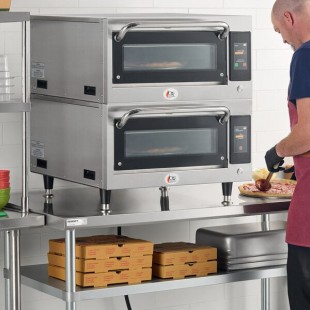 Cooking Performance Group HSIO-H-2 Electric Ventless Stainless Steel Double Deck High-Speed Impingement Oven - 208/240V, 1 Phase