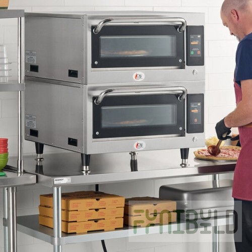 Cooking Performance Group HSIO-H-2 Electric Ventless Stainless Steel Double Deck High-Speed Impingement Oven - 208/240V, 1 Phase