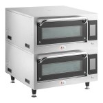 Cooking Performance Group HSIO-H-2 Electric Ventless Stainless Steel Double Deck High-Speed Impingement Oven - 208/240V, 1 Phase Cooking Performance Group HSIO-H-2 Electric Ventless Stainless Steel Double Deck High-Speed Impingement Oven - 208/240V, 1 Phase