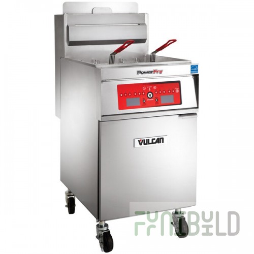 Vulcan 1TR85CF-2 PowerFry3 Liquid Propane 85-90 lb. Floor Fryer with Computer Controls and KleenScreen Filtration System - 90,000 BTU