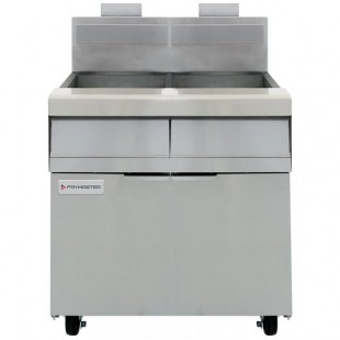Frymaster MJ250 Liquid Propane Floor Fryer with Millivolt Controls and (2) 50 lb. Frypots - 244,000 BTU Frymaster MJ250 Liquid Propane Floor Fryer with Millivolt Controls and (2) 50 lb. Frypots - 244,000 BTU