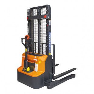 Ballymore 2,600 lb. Steel Battery-Powered Straddle Leg Fork Stacker with 114