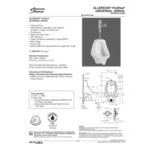 American Standard Allbrook FloWise 6550001.020 Vitreous China Siphon Jet Universal Urinal with Top Spud Inlet - 0.5 to 1.0 GPF American Standard Allbrook FloWise 6550001.020 Vitreous China Siphon Jet Universal Urinal with Top Spud Inlet - 0.5 to 1.0 GPF