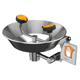 Guardian Equipment G1781 Wall Mounted All Stainless Steel Eye and Face Wash Station with Bowl