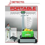 Cardinal Detecto 500 lb. Portable Digital Floor Scale with 185B Indicator and Tower Display, Legal for Trade 5852F-185B