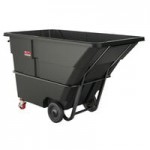 Suncast RMTTSD150D 1.5 Cubic Yard Black Standard-Duty Tilt Truck / Trash Cart (1300 lb.)