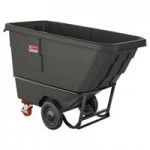 Suncast RMTTSD150D 1.5 Cubic Yard Black Standard-Duty Tilt Truck / Trash Cart (1300 lb.)