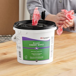 SC Johnson Professional® Kresto KCW130W 130-Count Cherry Heavy-Duty Hand Cleaning Wipes - 4/Case SC Johnson Professional® Kresto KCW130W 130-Count Cherry Heavy-Duty Hand Cleaning Wipes - 4/Case