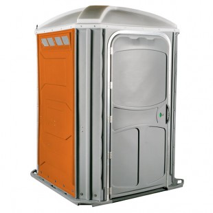 PolyJohn PH03-1011 Comfort XL Orange Wheelchair Accessible Portable Restroom - Assembled