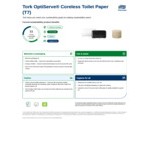 Tork Elevation OptiServe 558060 Coreless High-Capacity White Double Roll Toilet Tissue Dispenser T5 / T7 Tork Elevation OptiServe 558060 Coreless High-Capacity White Double Roll Toilet Tissue Dispenser T5 / T7