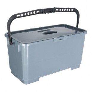Carlisle 363301923 6 Gallon Gray Multi-Use Rectangular Bucket with Sieve Carlisle 363301923 6 Gallon Gray Multi-Use Rectangular Bucket with Sieve