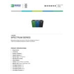 Busch Systems Spectrum 140033 72 Gallon Color-Coded Powder-Coated Steel Three Stream Decorative Organics / Recyclables / Waste Receptacle Busch Systems Spectrum 140033 72 Gallon Color-Coded Powder-Coated Steel Three Stream Decorative Organics / Recyclables / Waste Receptacle