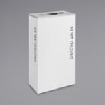 Ex-Cell Kaiser RC-KD17-R BT-WHT Black Tie Kaleidoscope White Gloss 17 Gallon Rectangular Recyclables Receptacle Ex-Cell Kaiser RC-KD17-R BT-WHT Black Tie Kaleidoscope White Gloss 17 Gallon Rectangular Recyclables Receptacle
