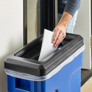 Toter SL000-40200 Black Paper Recycle Lid for 16 and 23 Gallon Slimline Trash Cans