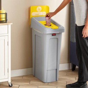 Rubbermaid® Slim Jim 2185052 23 Gallon Single-Stream Bottle / Can Recycling Station with Lid Rubbermaid® Slim Jim 2185052 23 Gallon Single-Stream Bottle / Can Recycling Station with Lid