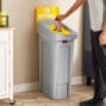 Rubbermaid® Slim Jim 2185052 23 Gallon Single-Stream Bottle / Can Recycling Station with Lid
