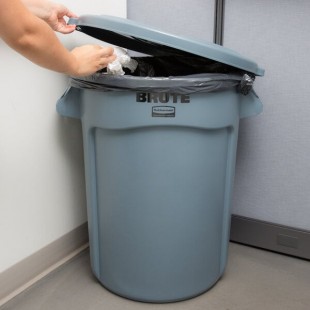 Rubbermaid® BRUTE 32 Gallon Gray Round Trash Can and Lid Rubbermaid® BRUTE 32 Gallon Gray Round Trash Can and Lid