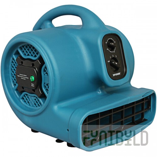 XPOWER P-450NT Freshen Aire Blue 3-Speed Compact Scented Air Mover with Ionizer and Timer - 1/3 hp
